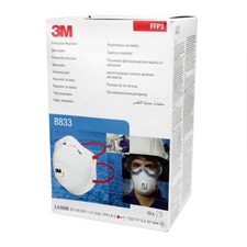 3M FFP3 Mask 8833 Red Headband