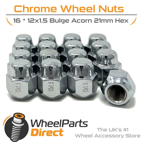 Wheel nuts 12x1 chrome - wheel, (16)