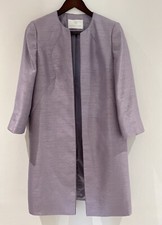 Jacques Vert Mid Length Jacket  Size 10 Heather / Lilac with 3/4 Sleeves