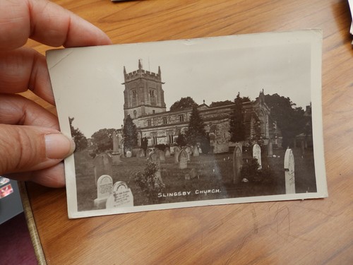 Postcard slingsby church - slingsby,