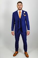 Mens Royal Blue Pinstripe