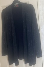 Ladies Stephen Y Cardigan/Jacket Black With Glitter Sparkles