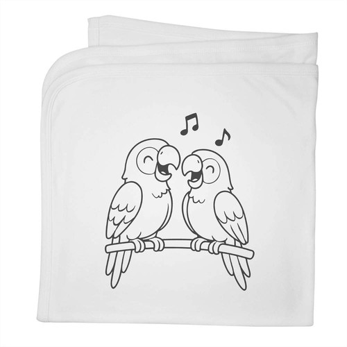 Singing parrots baby blanket - parrots',