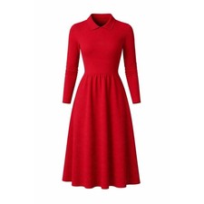 Hobbs London Red Ribbed Knit