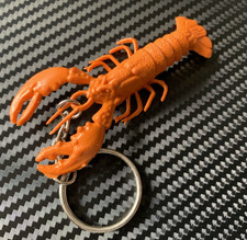 VINTAGE LOBSTER CRAYFISH ANIMAL KEYRING KEY RING FIGURE SEA LIFE FISH OCEAN CRAB