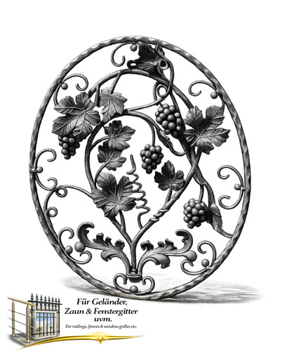Wrought iron ornament - , with