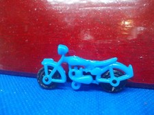 BLUE PLASTIC TOY MOTOR BIKE FOR A DOLLS HOUSE CHILD