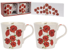 2 Poppy Mugs in Matching Gift