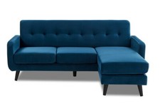Velvet Chaise Sofa, Reversible