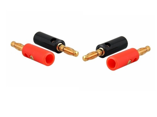 4mm gold plated - plated, plugs