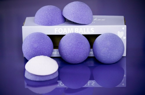 Foam balls for cupcake toppers - balls,