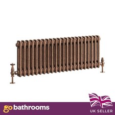 Traditional 2 Column Radiator Copper Central Horizontal Radiator 300 x 1010mm