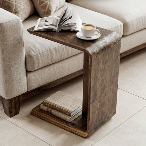 Modern shaped solid wood - c-shaped, end