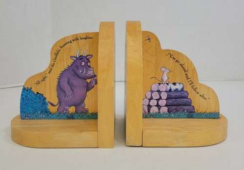2011 pair wooden bookends - of,