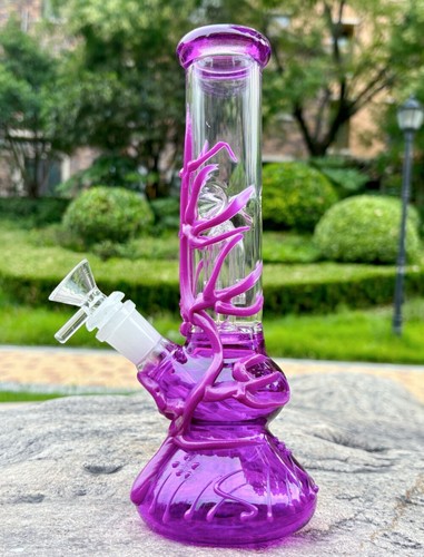 Purple glass hookah bong - hookah,