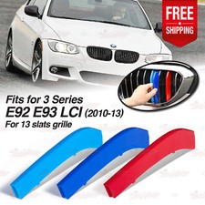 For BMW 3 Series E92 E93 LCI 10-13 Kidney Grille M Sport Color Cover Stripe Clip