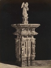 Italy Florence Cathedral Duomo Baptismal Font Old Photo Brogi 1880