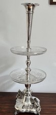 Antique Victorian James Deakin & Sons EPS Epergne Flute Centrepiece C1870 75cm