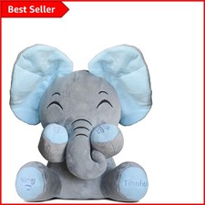 Peek-A-Boo Blue Elephant Plush