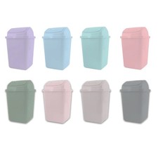Pastel Plastic Swing Top Bin
