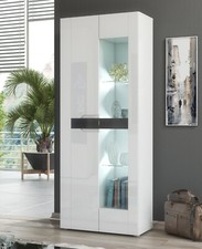 White Display Cabinet Glass