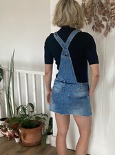 Primark Denim Co dungarees dress skirt size 8 adjustable straps pinafore