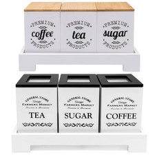 Set of 3 Tea Coffee Sugar