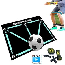 Football Skills Training Mat Non Slip Kids Adults Dribble Training Carpet Sports