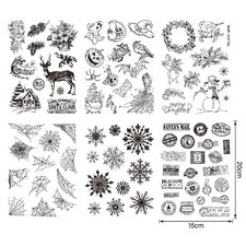 Retro Christmas Clear Stamps