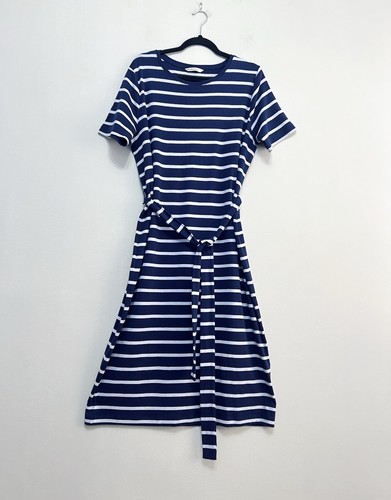 Woolovers navy white stripe - navy,