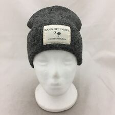 Band of Horses Unisex Beanie Hat One Size Grey Logo Knit Pullover New F1