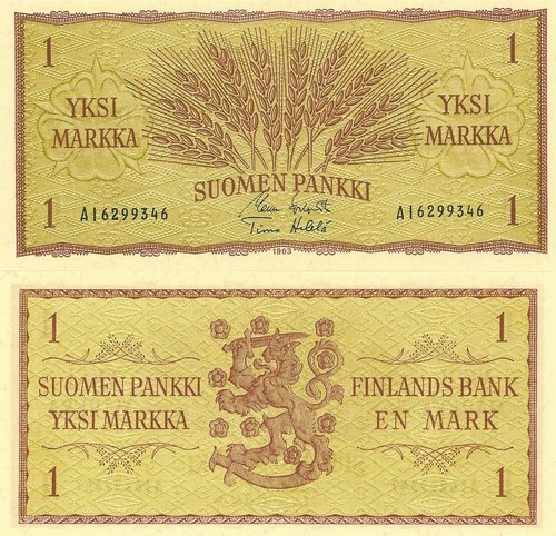 Finland p98a mark wheat - mark,, /