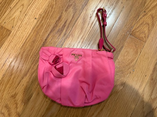 Prada pink clutch wristlet - clutch,