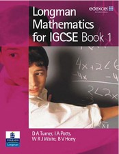 Longman Mathematics for IGCSE: Book 1: Bk. 1 by Hony, B V Paperback Book The