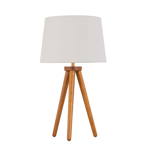 Modern dark oak table lamp - modern,
