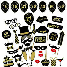 16/18/21st/30/40/50/60th 36x Birthday Party Photo Booth Props Party Favor Decor