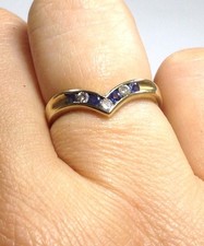 sapphire & diamond wishbone