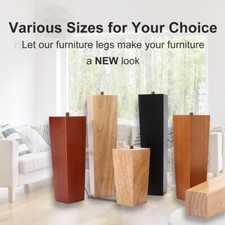 4x Wood Furniture Tapered Legs Square Feet For Sofa Table Chair Stool 10/16/20CM