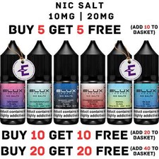 Elux Nic Salts eliquid 5/10/20 mg 10ml Pod Kit Legend Vape Juice VG50/50PG FREE