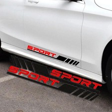 2x Car Door Side Sport Sticker Vinyl Decal Racing Sticker Black&Red Accessories