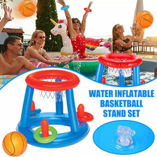 Childrens Water Sport Game Inflatable Basketball Swimming Pool Toy Ring Floating