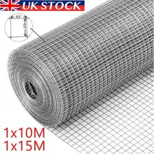 Garden Galvanised Welded Wire Mesh Fence Aviary Rabbit Hutch Chicken Run Coop UK