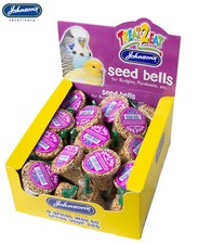 JOHNSONS BUDGIE FINCH SEED & HONEY BELL SMALL BIRD HANGING CAGE TREAT PACK 10/27
