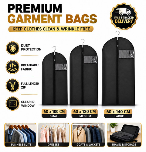 Hanging garment bags zip - bags, up