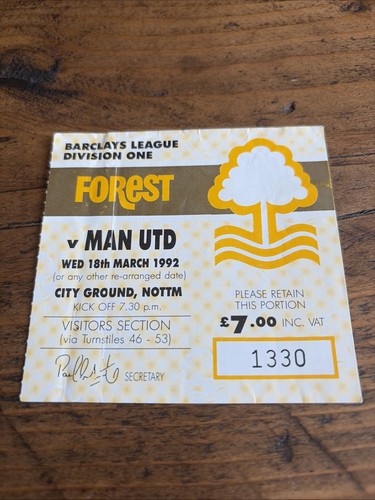 Ticket stub nottingham forest - ticket,