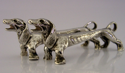 Sterling silver dachshund - dachshund, dogs