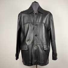 Men's vintage black leather