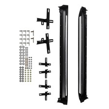 Aluminium Side Steps Running Board for Nissan X-Trail T32 14-20 Black Non-Slip