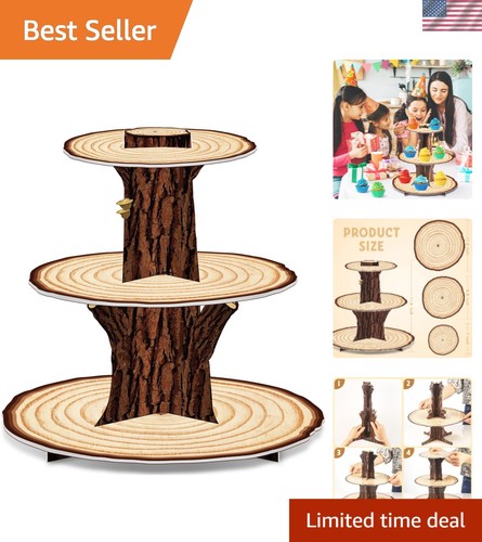 Wooden cupcake stand tier - wooden,
