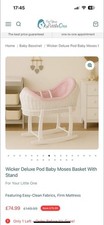 Wicker Deluxe Pod Baby Moses